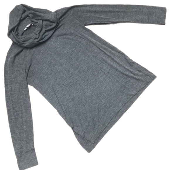 LOFT Grey Mock Neck Long Sleeve Loose Fitting Top - Picture 1 of 4